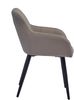 Esszimmer Armlehnstuhl Samt taupe schwarz Metallbeine LARS 69065378 Bild 4