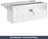 Aluminiumbox mit Deckel - Abschließbar | Alubox Deichselbox Alu Anhängerbox Werkzeugkiste Metall Transportbox Metallkiste, 50x15x20,5cm Silber Bild 2