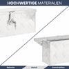 Aluminiumbox mit Deckel - Abschließbar | Alubox Deichselbox Alu Anhängerbox Werkzeugkiste Metall Transportbox Metallkiste, 50x15x20,5cm Silber Bild 4