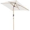 Doppler Sonnenschirm / Kurbelschirm "Alu Wood Ultra 210 x 140 Auto Tilt", natur, 210 x 140 cm Bild 4