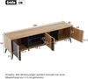 TV-Schrank 180 x 40 x 50 cm, aus Spanplatte in Braun-Schwarz, mit 3 Türen und 4 offenen Fächern Bild 5