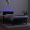 vidaXL Boxspringbett mit Matratze & LED Schwarz 100x200 cm Samt 3134509 Bild 4
