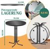 KESSER® Gastro Stehtisch klappbar - Gastronomie Bistrotisch rund - Wetterbeständiger Klapptisch Gartentisch - Runder Partytisch - Hitzebeständig - Stabil und sicher Schwarz, Ø 70 cm, 2er Set Bild 5