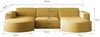 Kaiser Möbel Ecksofa Sofa U form, Couch MODENA U STUDIO stoff Verita, Poso, Quelle Bild 3