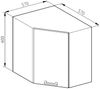 Eckhängeschrank R-Line Weiß 57 cm J-Shape Vicco Bild 3