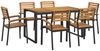 vidaXL 7-tlg. Garten-Essgruppe Massivholz Akazie und Metall 3155407 Bild 2
