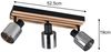 Deckenstrahler TRAVIA 3-flammig, Rauchglas Schwarz & Holzlamellen, Breite 52,5cm Bild 4