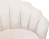Vente-unique - LALEA Sessel SamtStoff Beige - B 73 cm x H 88 cm x L 76 cm Bild 5