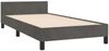 Bettgestell, Einzelbett ohne Matratze Dunkelgrau 100x200 cm Samt Bild 4