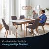 Esszimmerstuhl Polsterstuhl Esszimmer 4er Set Dunkelgrau | Metallgestell in Holzoptik Eiche | BHT 46,5 x 90 x 63 cm | 110 kg max. Belastbarkeit | ideal für Küche Büro Wohnzimmer Bild 4