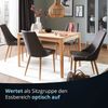 Esszimmerstuhl Polsterstuhl Esszimmer 4er Set Dunkelgrau | Metallgestell in Holzoptik Eiche | BHT 46,5 x 90 x 63 cm | 110 kg max. Belastbarkeit | ideal für Küche Büro Wohnzimmer Bild 3