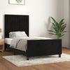 Einzelbettgestell Design für Erwachsene mit Kopfteil Schwarz 80x200 cm Samt d3263e Bild 2