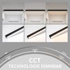 ZMH Deckenlampe LED Deckenleuchte Wohnzimmer - 107CM Wohnzimmerlampe Lang Schwarz Küchenlampe 32W Bürolampe Modern Dimmbar Fernbedienung Büro Deckenbeleuchtung Panel für Küche Schlafzimmer Bild 2