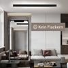 ZMH Deckenlampe LED Deckenleuchte Wohnzimmer - 107CM Wohnzimmerlampe Lang Schwarz Küchenlampe 32W Bürolampe Modern Dimmbar Fernbedienung Büro Deckenbeleuchtung Panel für Küche Schlafzimmer Bild 4