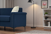Sofa 172*73.5*81.5 cm, Blau, 100% Polyester-Leinen, Taschenfederkern & Metallfüße Bild 5