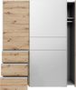 Schiebetürenschrank >WINN 2< 3 Schübe, 2 Stangen, Artisan Eiche Dekor - 170,3x200,5x61,2cm (BxHxT) Bild 4