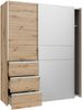 Schiebetürenschrank >WINN 2< 3 Schübe, 2 Stangen, Artisan Eiche Dekor - 170,3x200,5x61,2cm (BxHxT) Bild 5