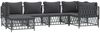 vidaXL 6-tlg. Garten-Lounge-Set mit Kissen Anthrazit Stahl 3186893 Bild 3