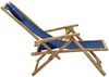 vidaXL Relaxstuhl Verstellbar Marineblau Bambus und Stoff 313025 Bild 4