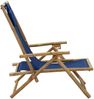 vidaXL Relaxstuhl Verstellbar Marineblau Bambus und Stoff 313025 Bild 3