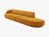 Micadoni Sofa Miley 4-Sitzer Rechts Samt Bluvel Gelb Bild 2