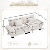 LVHOM Loungesofa 224x81x81 cm, 2er-Sofa mit Tiefsitz & Doppelschicht-Polster, Streifen-Samt, Abgewinkelte kissenbare Armlehnen Bild 2