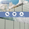 ELONEO PVC Sichtschutzstreifen für Doppelstabmattenzaun, 35m x 19cm je Rolle, 3er-Set Rattan hell Bild 3
