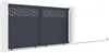 Vente-unique - BAZIO Eingangstor Metall Grau - B 4,6 cm x H 178 cm x L 348 cm Bild 4
