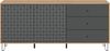Sideboard Relief in Grau und Eiche 169 cm Bild 2