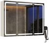 Bealife Spiegelschrank Badezimmerschrank mit LED-Beleuchtung, B:80/100CM mit Haartrockner-Halter Bild 2