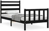 vidaXL Massivholzbett mit Kopfteil Schwarz 3192000 Bild 2