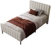 BlingBin Polsterbett (Einzelbett mit Lattenrost & verstellbarem Kopfteil – Leinen), Jugendbett 90 x 200 cm Bild 2