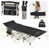 Yaheetech Feldbett Campingbett mit Tragetasche & 2 Seitentasche Gartenliege Klappbett bis 150 kg belastbar, 186 × 66 × 52 cm Bild 4