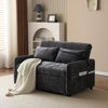 Schlafsofa 2-Sitzer mit Bettfunktion und 360° Handyhalterung, Regal, Handyhalterung, Seitentasche, USB und Type-C, Liegefläche: 111x163 cm, Chenille Bild 3