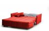 Dmora 3-Sitzer Schlafsofa Ardis, Sofa mit Trolley-Öffnung aus gepolstertem Stoff, Standardarmlehnen, 100 % Made in Italy, 190 x 90 x 85 cm, Rot Bild 5