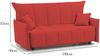 Dmora 3-Sitzer Schlafsofa Ardis, Sofa mit Trolley-Öffnung aus gepolstertem Stoff, Standardarmlehnen, 100 % Made in Italy, 190 x 90 x 85 cm, Rot Bild 3