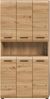 welltime Stauraumschrank (1-St) Florenz, Mehrzweckschrank Artisan Oak NB, 185 cm Höhe, Bad Bild 3