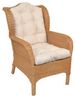 Rattansessel, Ohrensessel, Nostalgie-Sessel, handgeflochten, mit Kissen Bild 4