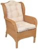 Rattansessel, Ohrensessel, Nostalgie-Sessel, handgeflochten, mit Kissen Bild 5