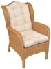 Rattansessel, Ohrensessel, Nostalgie-Sessel, handgeflochten, mit Kissen Bild 2