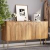 Merax Sideboard mit goldenen Akzenten und Stauraum (1 St, 140 x 38 x 75 cm), Kommode mit gewölbten Türpaneelen & verstellbaren Einlegeböden Bild 2
