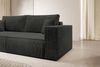 Selsey 'FARESE' Sofa mit Schlaffunktion, Stauraum und Cordbezug, dunkelgrau, ca. 85 x 257 x 102 cm Bild 3