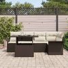vidaXL Gartensofa-set mit Kissen 6 pcs Braun Poly-Rattan 3348284 Bild 3