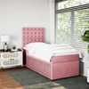 vidaXL Boxspringbett mit Matratze Rosa 100x200 cm Samt 3294579 Bild 4