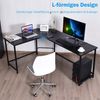 Costway Computertisch L-Form, Schwarz, 168 x 125 x 74 cm Bild 3