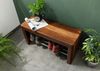 Schuhregal Sheesham 81x30x40 walnuss gewachst TORONTO #245 Bild 2