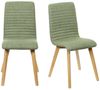 Home affaire 4-Fußstuhl Arosa Esszimmerstuhl, Polsterstuhl, Küchenstuhl, Speisestuhl, Essstuhl (Set, 2 St), 2er-Set, Beine aus Massivholz Eiche oder Buche, mit gestepptem Stoff Bild 1
