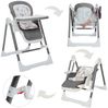 Baby Vivo Hochstuhl Kinderhochstuhl 3in1 / Babywippe für Kinder - Lulu in Grau Bild 4