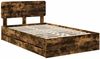 vidaXL Bettrahmen Geräucherte Eiche 135 x 190 cm Holzwerkstoff 3412196 Bild 4