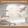 Armloser Drehstuhl Höhenverstellbarer Schminkstuhl Bürostuhl Homeoffice Stuhl Beige Bild 5
